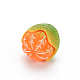 樹脂ビーズ  穴がない  模造果物  オレンジ  サンゴ  14x17x16mm X-RESI-Q214-002-3