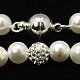Shell Pearl Necklaces NJEW-G048-1A-2