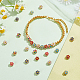Pandahall Elite 60 Stück 6 Farben hellgoldfarbene Legierungs-Emaille-Perlen ENAM-PH0002-63-5