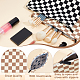 2 Colors Field Checkered Corduroy Organizer Black White Checkerboard Travel Cosmetic Bag Beige Checkerboard Toiletry Bag Large Capacity Zipper Beauty Bag Skincare Cosmetic Brush Organizer ABAG-HY0001-10-5