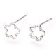 925 Sterling Silver Hollow Plum Blossom Stud Earrings STER-T005-10-4
