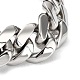304 Stainless Steel Cuban Link Chains Bracelets for Men & Women BJEW-D031-21B-P-3