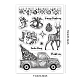 GLOBLELAND Truck Clear Stamps Tree Bells Deer Bauble Ball Lace Silicone Clear Stamp Seals for Cards Making DIY Scrapbooking Photo Journal Album Decoration DIY-WH0167-56-1086-6