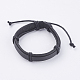 Adjustable Unisex Cowhide Cord Bracelets BJEW-F300-04C-1