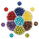 Sunnyclue 280pcs 7 couleurs perles de pierres précieuses mélangées naturelles G-SC0001-57-1