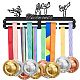 SUPERDANT Male Taekwondo Medal Hanger Display Sports Medal Holder Iron Competition Medals Display Rack for 40+ Medals Ribbon Decorative Hooks Race Metal Medal Hanger for Athletes Players Gift ODIS-WH0021-539-1