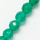 Natural Green Onyx Agate Gemstone Bead Strands G-R149-4mm-02-1