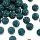 Polymer Clay Pave Rhinestone Beads RB-Q197-12mm-11-2