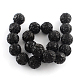Pierre obsidienne rangées de perles taillées naturelles G-R270-66-2