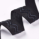 Rutschfestes Silikon-Gummiband aus Polyester SRIB-WH0006-22A-01-9