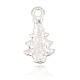 Silver Color Plated Alloy Enamel Christmas Tree Pendants ENAM-J171-03S-2