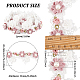 Fingerinspire Ruban de bordure en dentelle de 2 m avec perles et marguerites roses de 2.3 DIY-WH0292-80-2