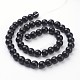 Chapelets de perles en pierre noire synthétique X-GSR044-3