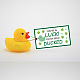 CREATCABIN 50Pcs You've Been DUCKED Card Cruising Rubber Duck Tag Cruise Duck Duck Tags Double Sided Duck Tag with Hole and Twine for Car Jeeps Party Birthday Clover 2x3.5 Inch-You're in Luck AJEW-CN0001-98G-6