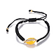 (vente d'usine de fêtes de bijoux) bracelets de perles tressés avec cordon en nylon réglable BJEW-N303-02-5