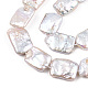 Hebras de perlas keshi de perlas barrocas naturales PEAR-S020-D07-3