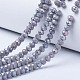 Electroplate Glass Beads Strands EGLA-A034-P1mm-B17-1