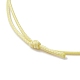 Браслет из светло-золотой латуни с плетеными бусинами BJEW-JB09737-01-5