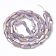 Chapelets de perles en verre opaque de couleur unie EGLA-T008-12A-2