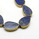Flat Teardrop Natural Lapis Lazuli Beads Strands G-N0119-07-2
