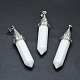 Opaque Glass Pointed Pendants G-G795-01P-25-1