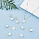 Superfindings 80pcs 4 estilos colgantes de perlas de imitación de plástico abs PALLOY-FH0001-84-4