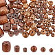 Arricraft 120pcs 6 perles de bois de wengé naturel de style WOOD-AR0001-18-1