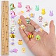 SUNNYCLUE 100Pcs 10 Styles Animal Resin Cabochon Slime Charms Resin Flatback Charms Mixed Bee Elephant Bear Mouse Dog Flatback Slime Beads for DIY Scrapbooking Jewelry Making Crafts Making Supplies CRES-SC0001-13-3