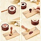 Brass Wax Seal Stamps with Rosewood Handle AJEW-WH0412-0134-3