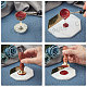 CRASPIRE Wax Seal Stamp Set 4PCS Oval Sealing Stamp Heads with 1 Piece Wood Handle DIY-CP0005-53A-6