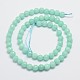 Chapelets de perles en jade de Malaisie naturelle G-A147-6mm-A02-2