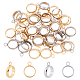 UNICRAFTALE about 40pcs 2 Colors 7mm Ring Hanger Links 304 Stainless Steel Hanger Links Golden and Stainless Steel Color Ring Hanger Links for Dangle Jewelry Making STAS-UN0009-43-2
