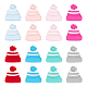 Fingerinspire ニット帽シリコンビーズ 16 個 1.1x1 インチ クリスマステーマシリコンビーズ 8 色ビーズチャーム帽子の形のシリコンビーズジュエリー作成 diy ブレスレットネックレスキーホルダー工芸品 SIL-CA0002-50-1