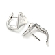 Brass Heart Hoop Earrings Women KK-C031-37P-2