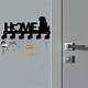 ワードホームアイアン壁掛けフックハンガー  6フック装飾オーガナイザーラック  バッグ服用キースカーフハンギングホルダー  犬の模様  132x270mm AJEW-WH0156-123-2