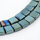 Electroplate Non-magnetic Synthetic Hematite Square Bead Strands G-L368-02C-2