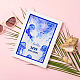 Globleland Go to Beach Tampons transparents en couches méduses bénédictions mots en silicone pour la fabrication de cartes DIY-WH0167-57-0281-3