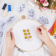 CRASPIRE Flowers Leaves Water Soluble Embroidery Stabilizers Plants Hand Sewing Stick and Stitch Transfers Paper Wash Away Pre-Printed Self Adhesive Patterns for Bags Cloth Sewing Lovers Beginner DIY-WH0488-17L-3