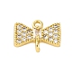 Подвески/звенья из латуни с прозрачным кубическим цирконием FIND-L019-07G-06-1