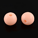Couleur ronde solide perles acryliques opaques X-SACR-S037-M02-A-2