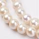 Fili di perle di perle d'acqua dolce coltivate naturali PEAR-D187-35-3