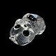 樹脂チャーム  プラチナトーンのアイアンループ付きハロウィーンゴーストチャーム  透明  28x15x16mm  穴：2mm CRES-D009-01E-4