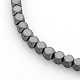 Frosted Non-magnetic Synthetic Hematite Beads Strands G-O011-A01-2