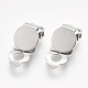 Accessoires de boucles d'oreilles clips à vis en 304 acier inoxydable STAS-T045-33A-P-1