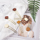 Biyun 6 шт. 6 стиля вилки для волос из цинкового сплава PALLOY-BY0001-02-5