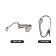Accessoires de boucles d'oreilles clips à vis en 304 acier inoxydable STAS-G081-63P-4