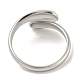 304 Stainless Steel Plain Cuff Ring RJEW-C067-01P-3