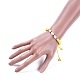 Bracelets de perles de nylon tressés réglables BJEW-JB05124-01-4