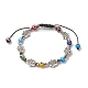 Colorful Lampwork Evil Eye & Glass & Alloy Braided Bead Bracelet for Women BJEW-JB09267-01-1