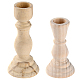 GORGECRAFT 2 Sizes Unfinished Wooden Candlesticks Wood Holders Candle Holder Cup 7/8 Inch Hole Classics for Home Wedding Decorations DIY-GF0004-48-1